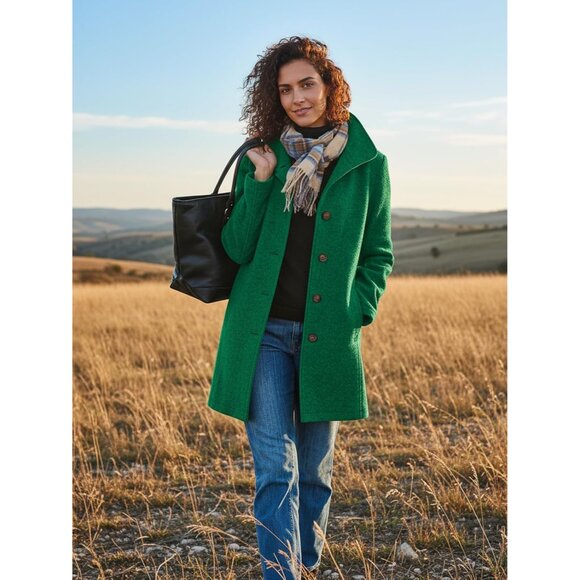 Womens Coats Winter Long Wool Coat Trench Coat Fall Clothes Casual Blazers Notch - Picture 3 of 6